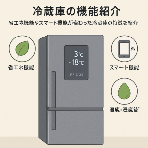省エネ機能やスマート機能が備わった冷蔵庫の特徴を紹介