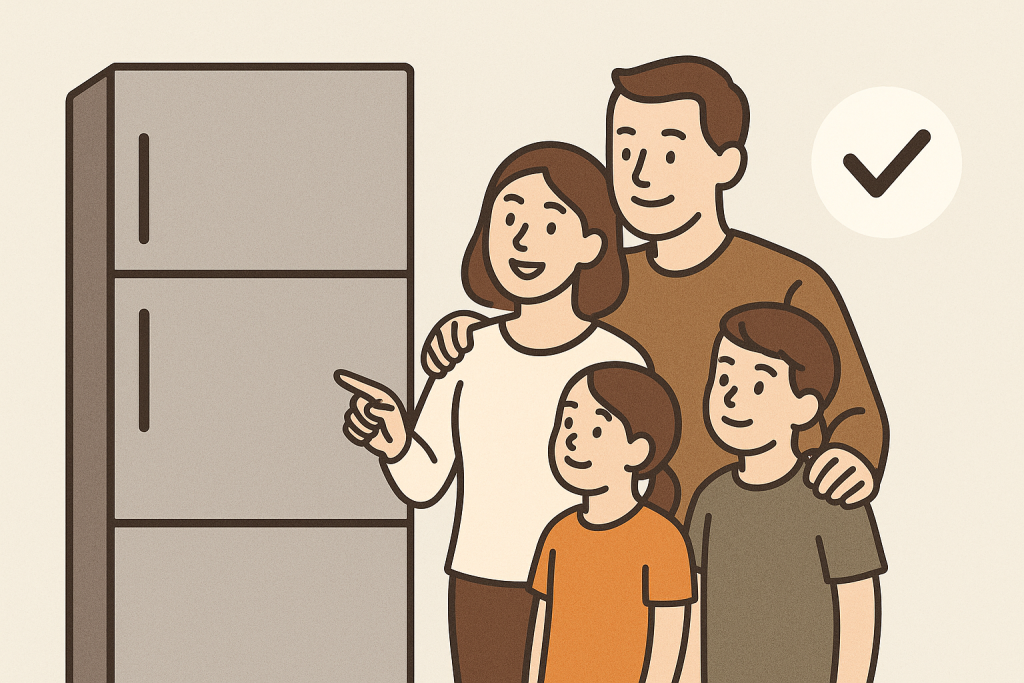 家族に最適な冷蔵庫が見つかる診断フローチャート