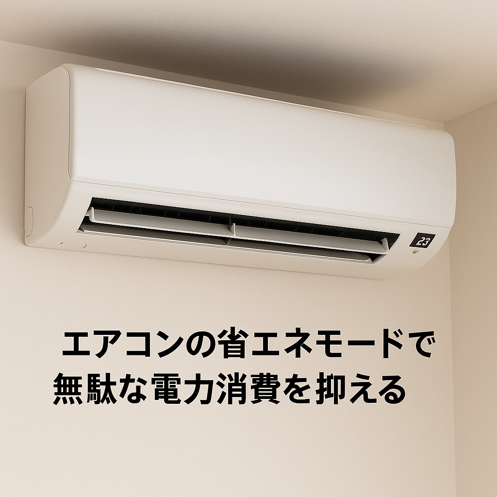 エアコンの省エネモードで無駄な電力消費を抑える