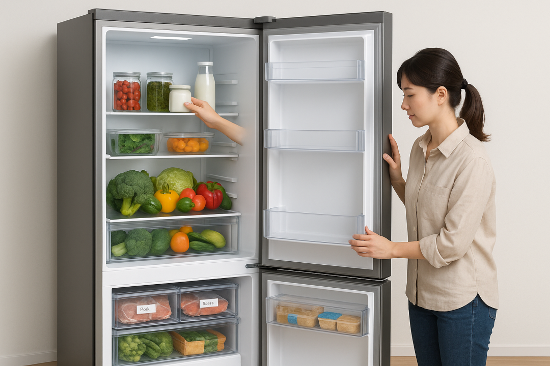 冷蔵庫と冷凍庫の使い分けを考える共働き夫婦